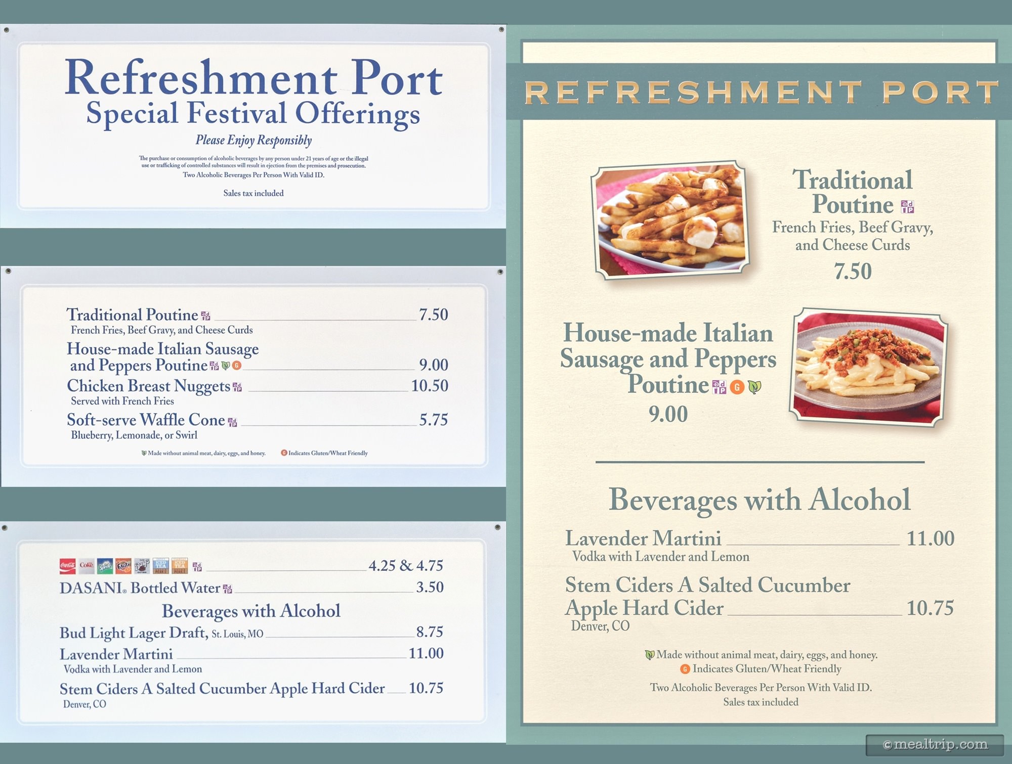 Menu Boards And Prices For The Epcot International Flower And