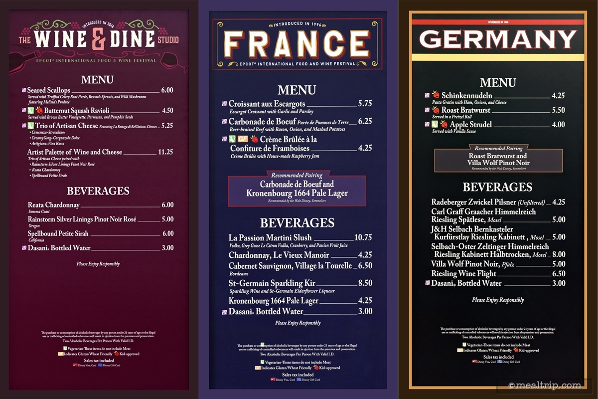 Epcot Food & Wine Menu Boards with Prices and Food Photos for 2018 - Ep...